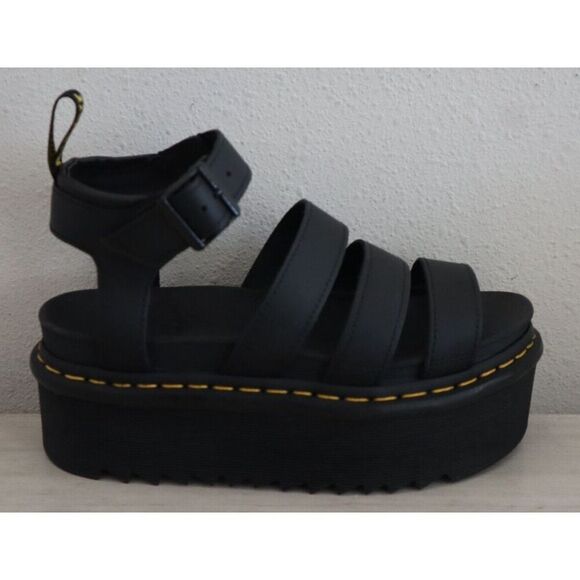 Dr. Martens Women's Sz 7M Black Blaire Quad Platform Gladiator Sandals - Picture 5 of 10